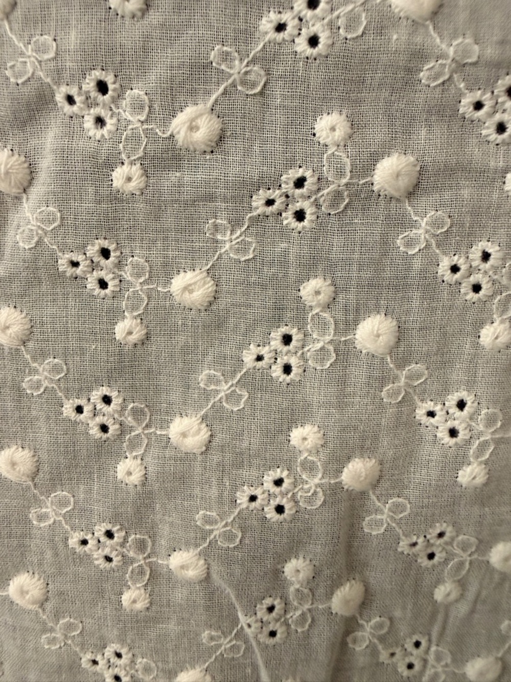 Tulip B White Eyelet Embroidered Peplum Top L NWT Boho Cottagecore - Picture 5 of 7